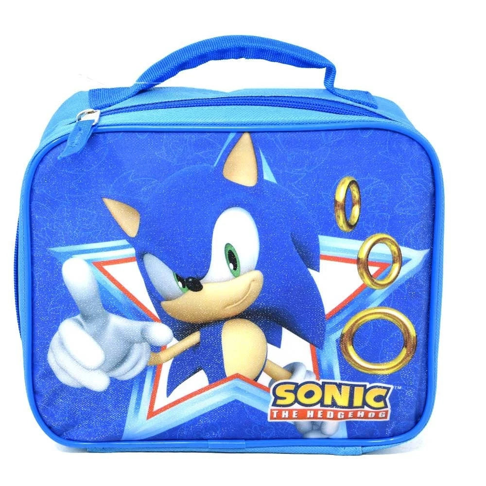 Sonic the Hedgehog Stars/Ring Blue Insulated Lunch Bag - OURE