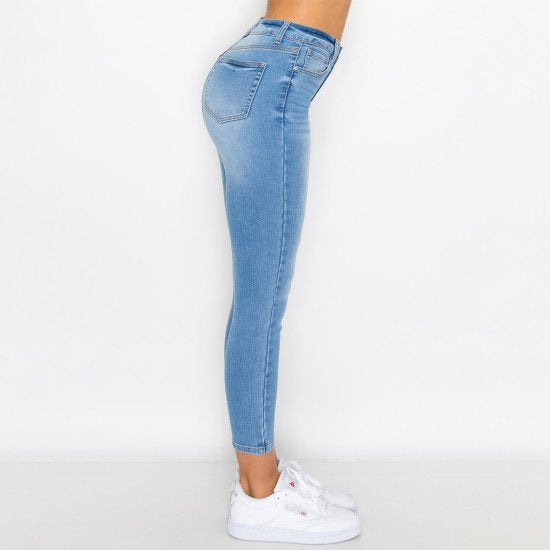 Wax Jean - High Waist Skinny Knit Denim Jeans - 90241