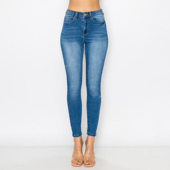 Wax Jeans - Women's Basic Five Pocket Skinny W/ Side Tacks - 90286