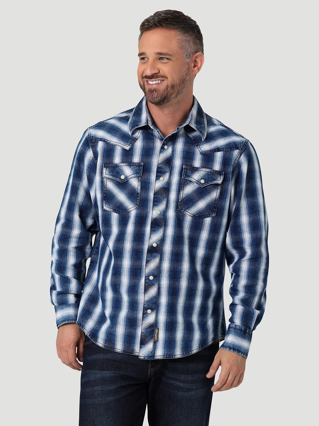Men's Retro Premium Long Sleeve Plaid Shirt - 112330787