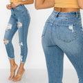 Womans High Rise Push Up Jeans - 90205