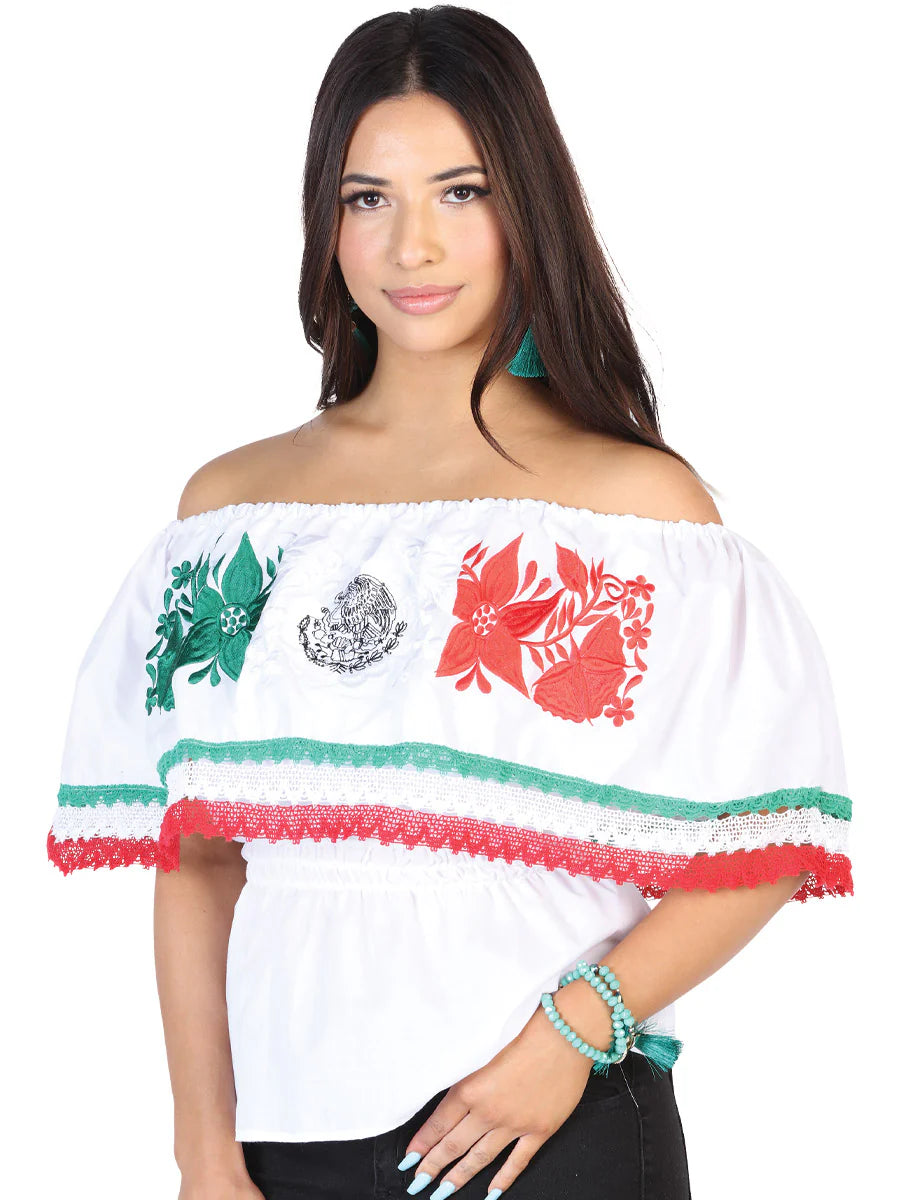 Artisanal Embroidered Blouse 100% Cotton - 602528