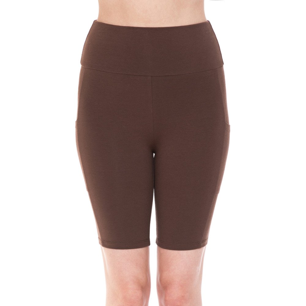 Ambiance - Women's High Waist Bike Short W/ Phone Pocket - 72595