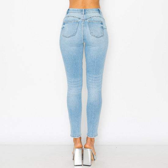 Wax Jeans - Women's Authentic Basic Push-up Skinny Jean - 90298