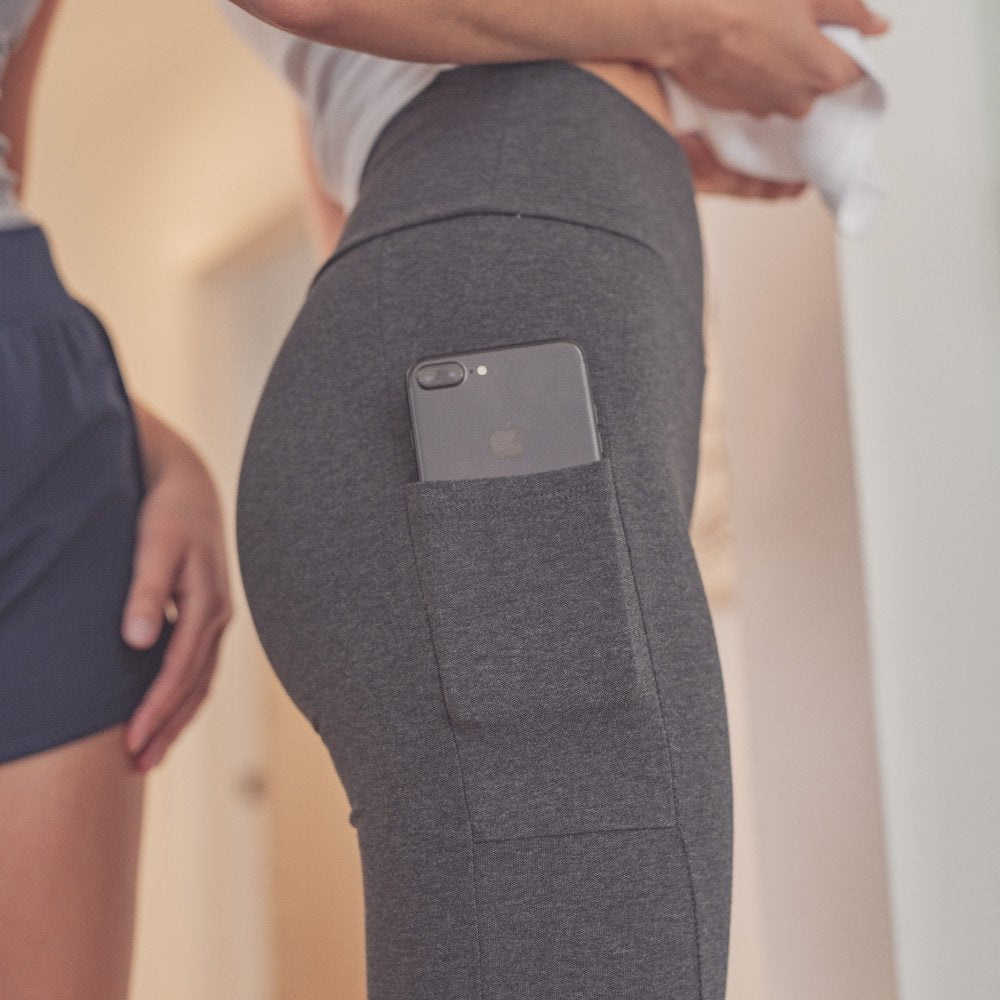 Ambiance - Women's High Waist Bike Short W/ Phone Pocket - 72595