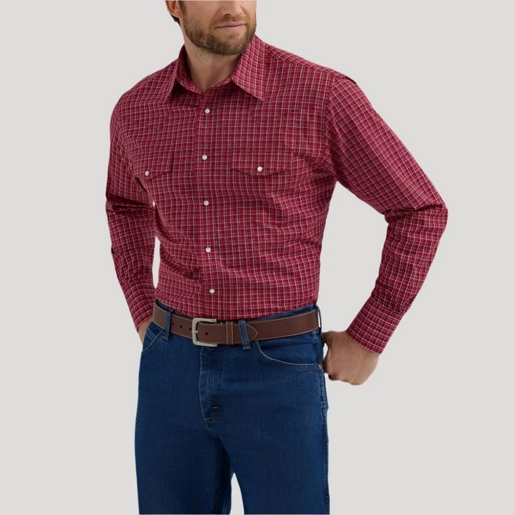 Wrangler Mens Snap Long Sleeve Shirt - 112355358