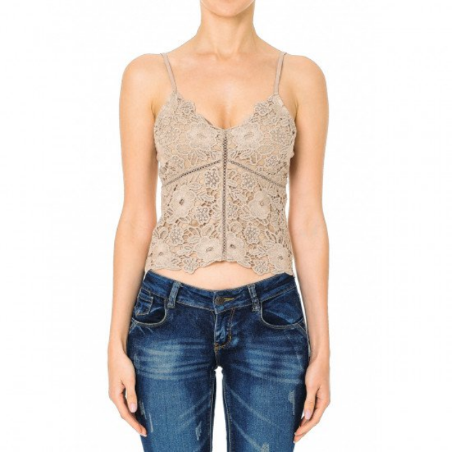Womans Lace Tank Top - 65942