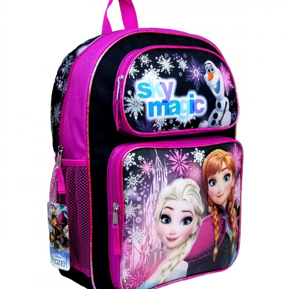 Disney - Frozen Sky Magic 16" Backpack Black/pink