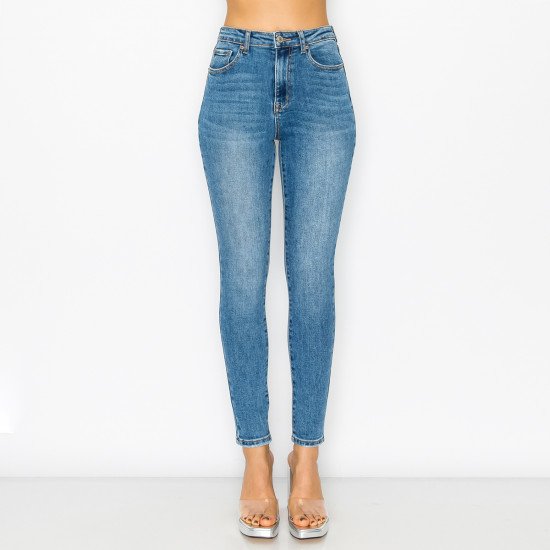 Wax Jeans - Authentic High Waisted Basic Skinny - 90284